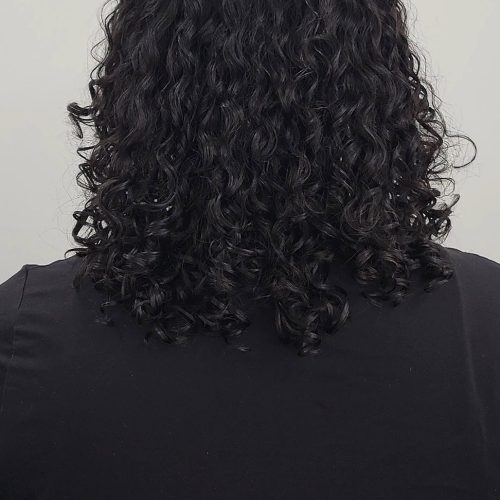 Curly Haircut Medium Length Defined Coils Natural Texture Richmond Virginia